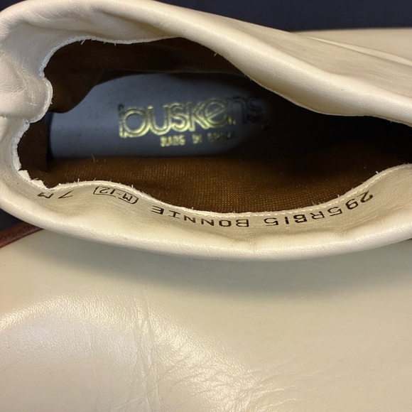 Vintage Cream Brazilian Leather Ankle Boots Size 6 - Picture 4 of 10